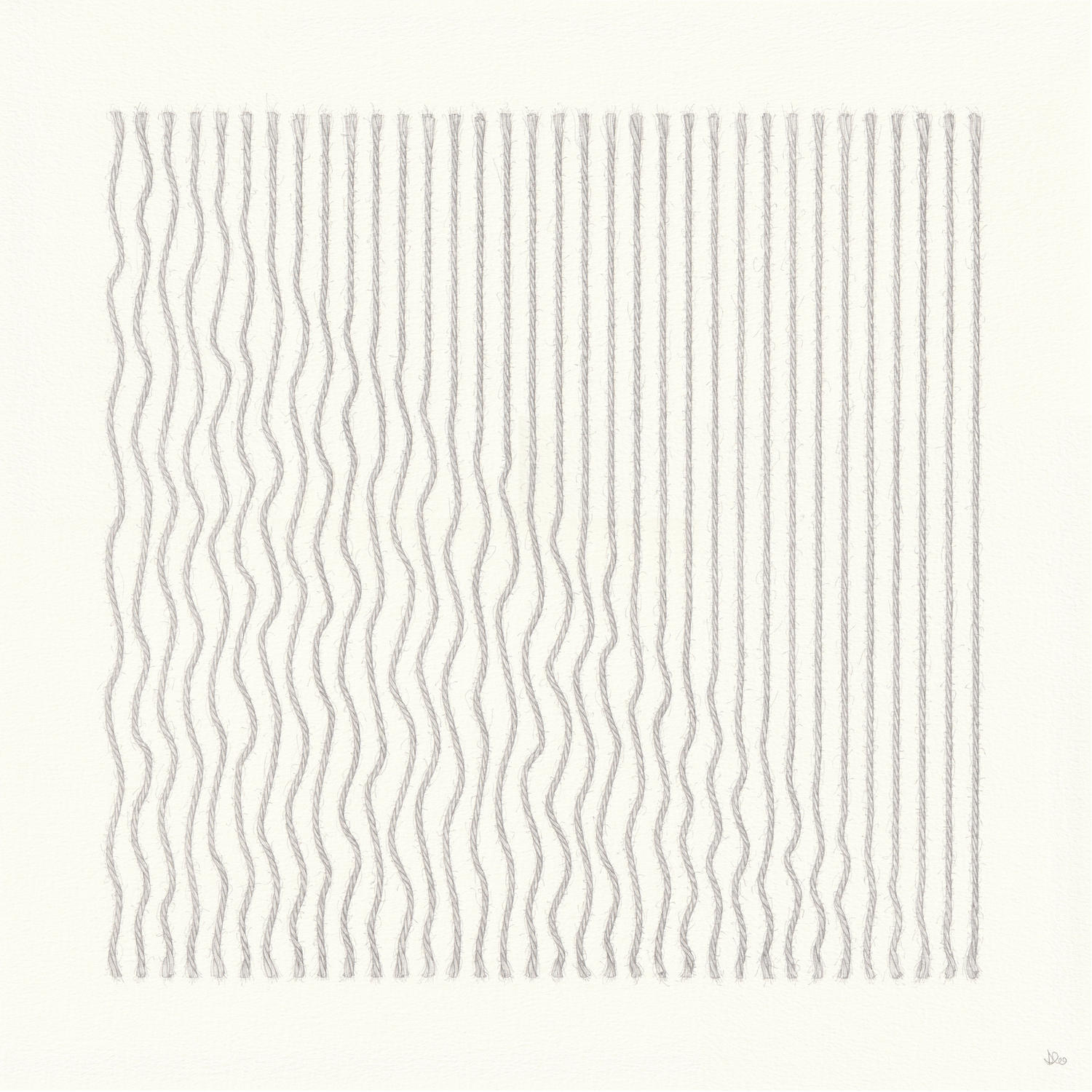 Diagonal Ripple (38 x 38 cm) pencil on paper